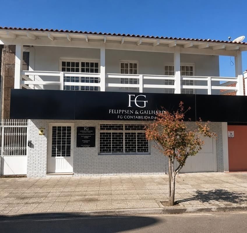 Fachada do escritório Felippsen & Gailhard Contabilidade, na Avenida Egídio Michaelsen, em São Sebastião do Caí